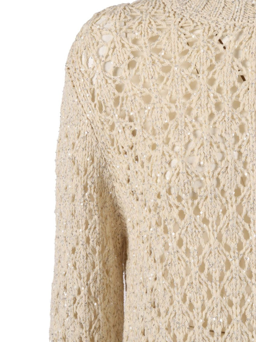 Fabiana Filippi Burro Sequined Diamond Sweater