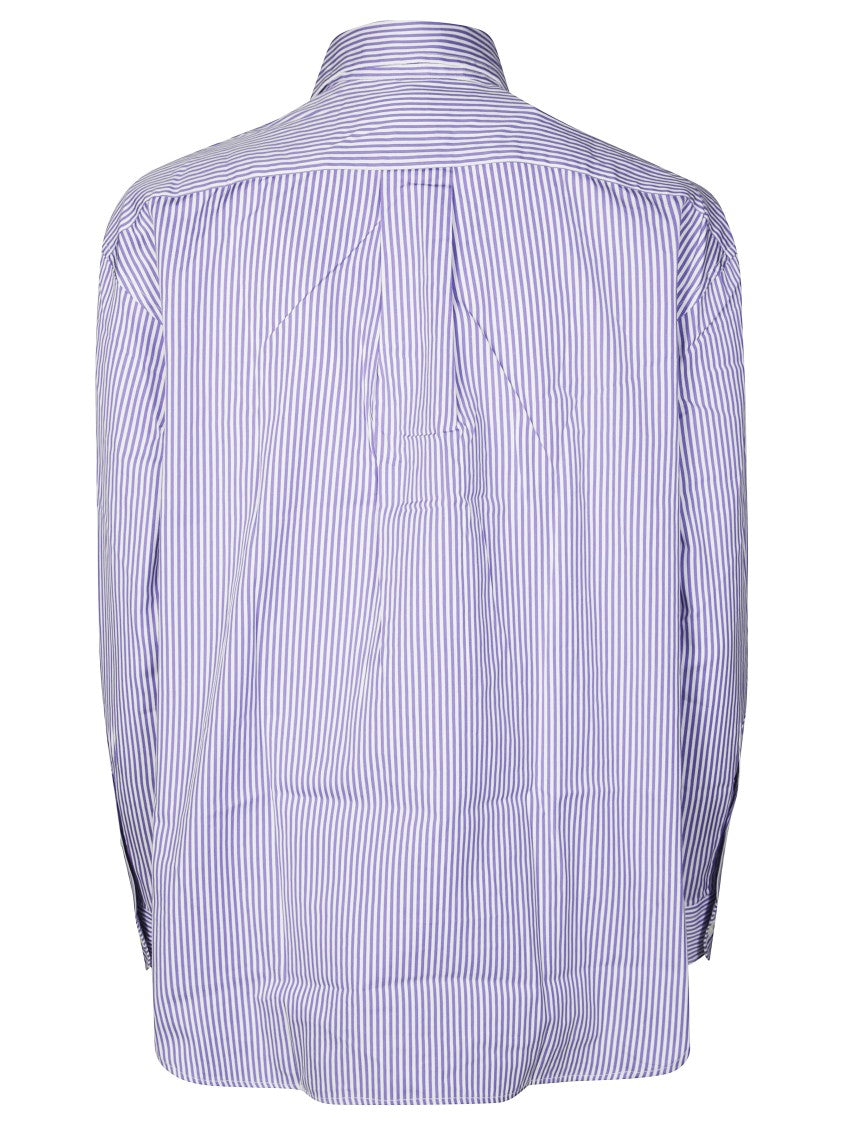 Polo Ralph Lauren Vertical Striped Cotton Shirt With Classic Collar