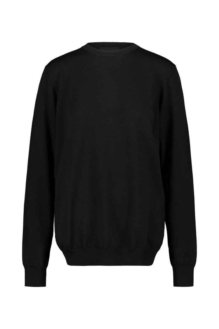 Wardrobe.Nyc Classic Minimalist Crewneck Sweater In Fine-Knit Wool