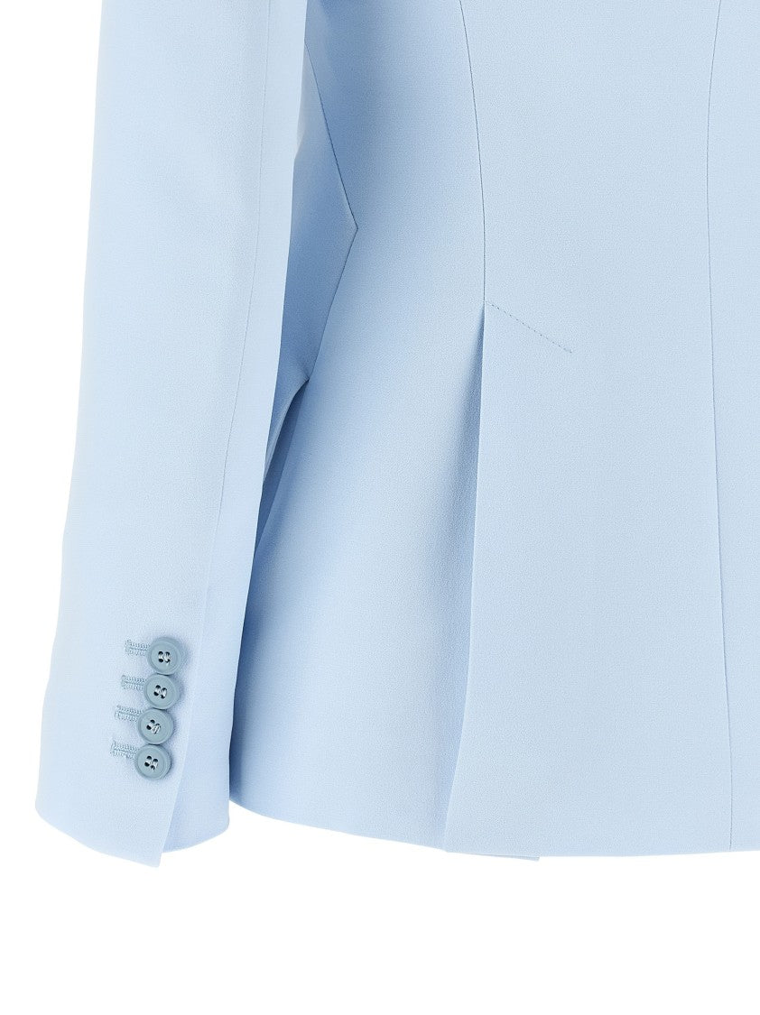 Mcqueen Single-Breasted Thin Crêpe Blazer With Structured Hourglass Silhouette