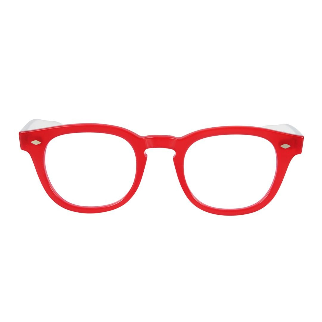 Kador Woody Cal 49 Bold Rounded Red Frame Eyeglasses