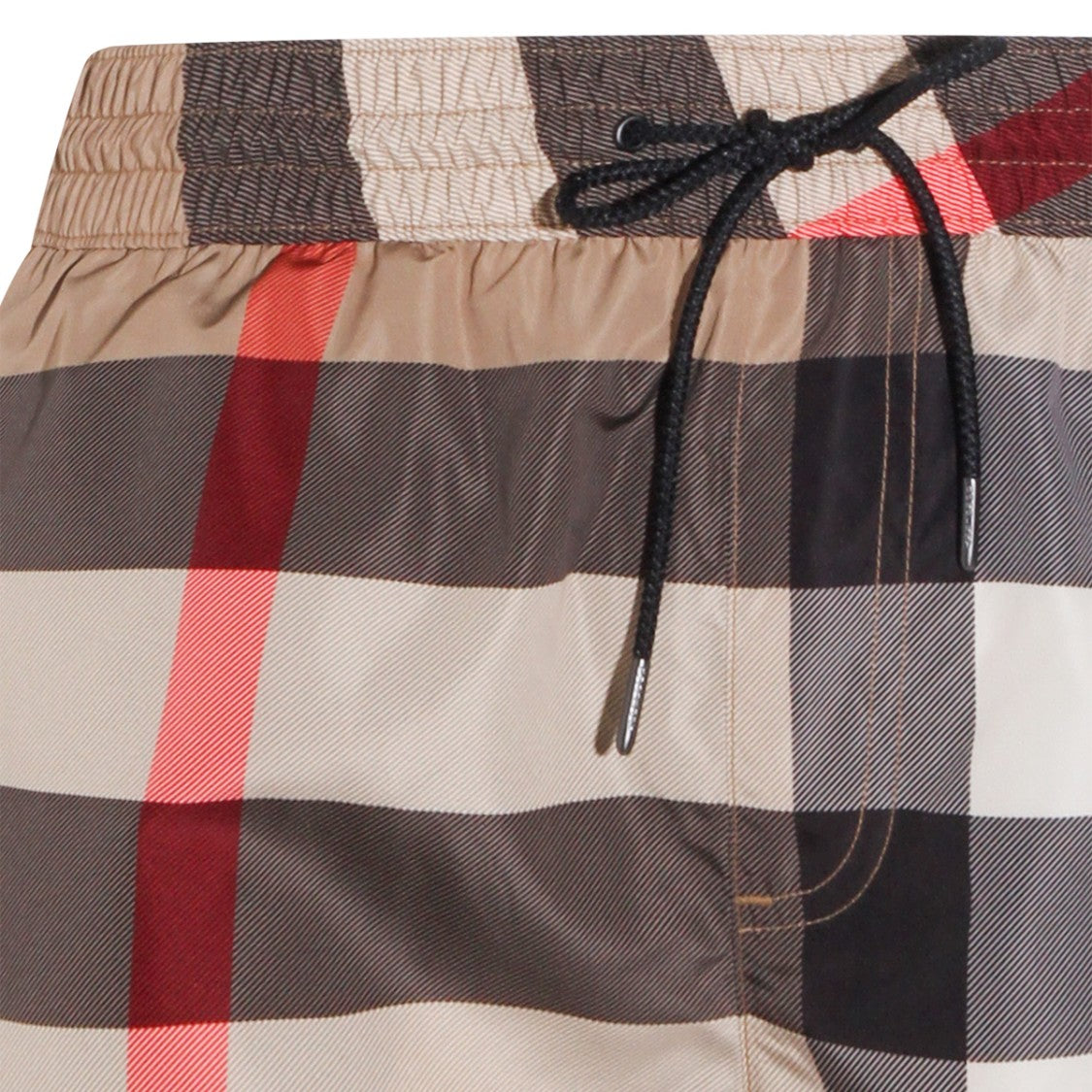 Burberry Beige Signature Pattern Swim Shorts