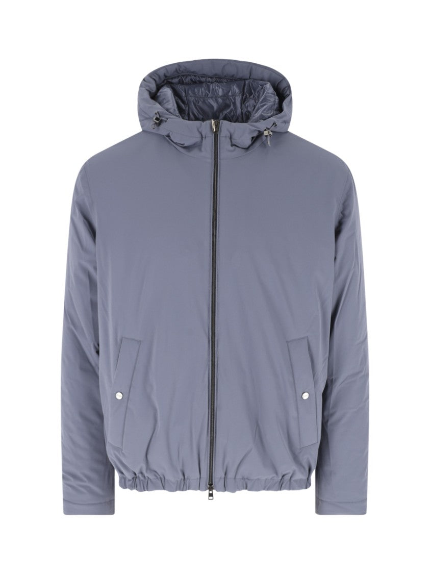 Herno Light Blue 4-Way Nylon Jacket