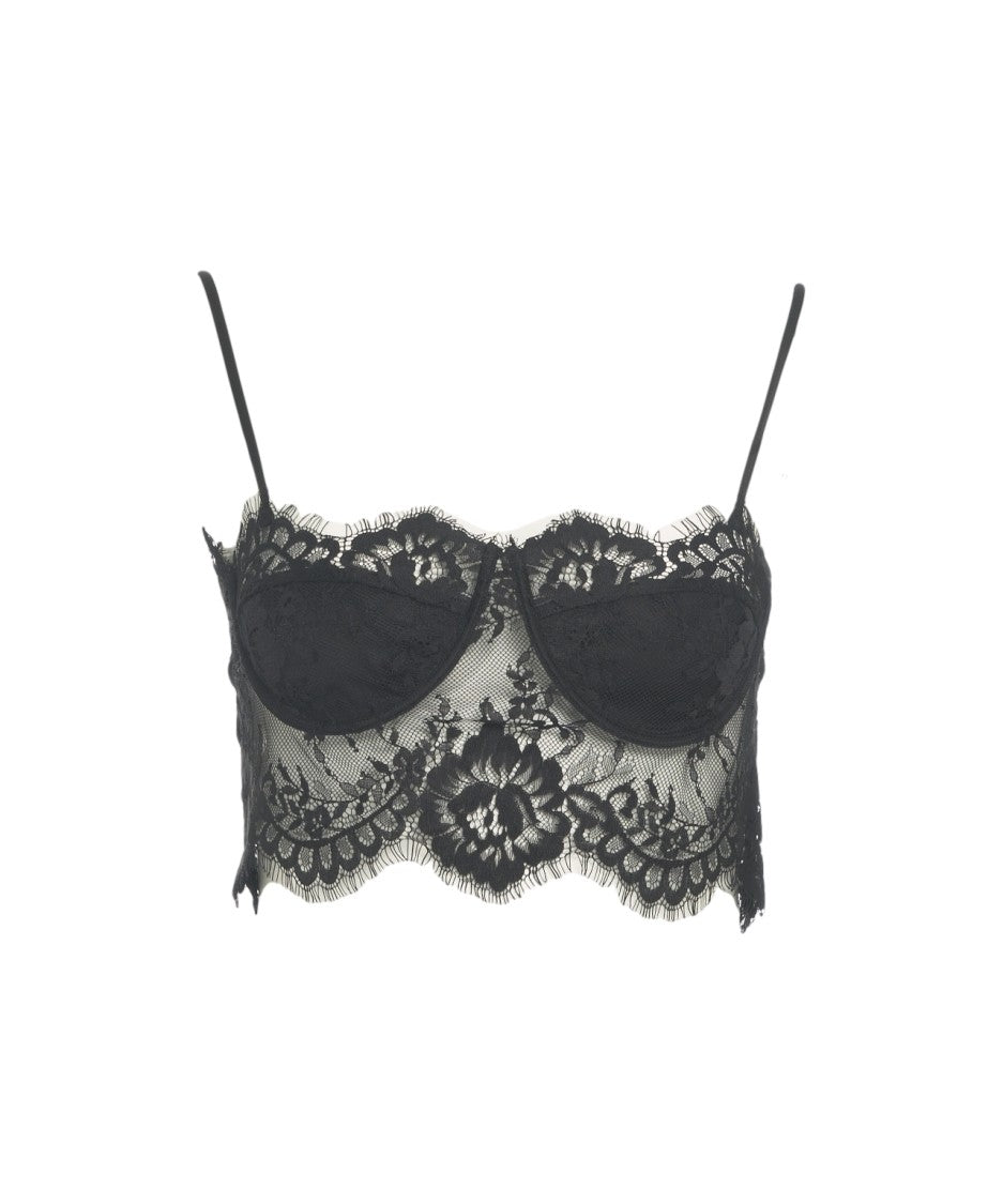 Herskind Floral Lace Top With Bustier Silhouette