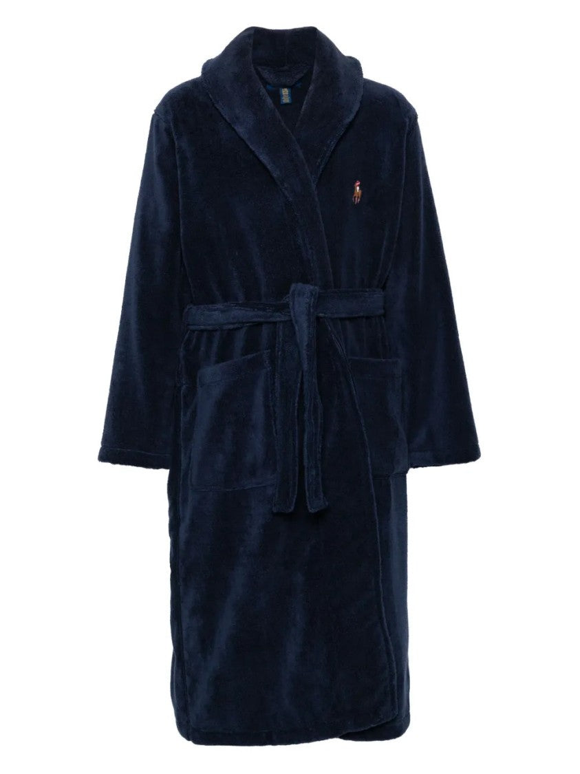Polo Ralph Lauren Long-Sleeved Shawl Robe In Plush Cotton