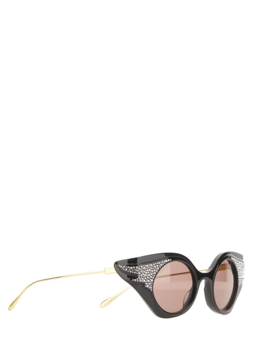 Gucci Retro Cat-Eye Sunglasses With Bold Purple Lenses