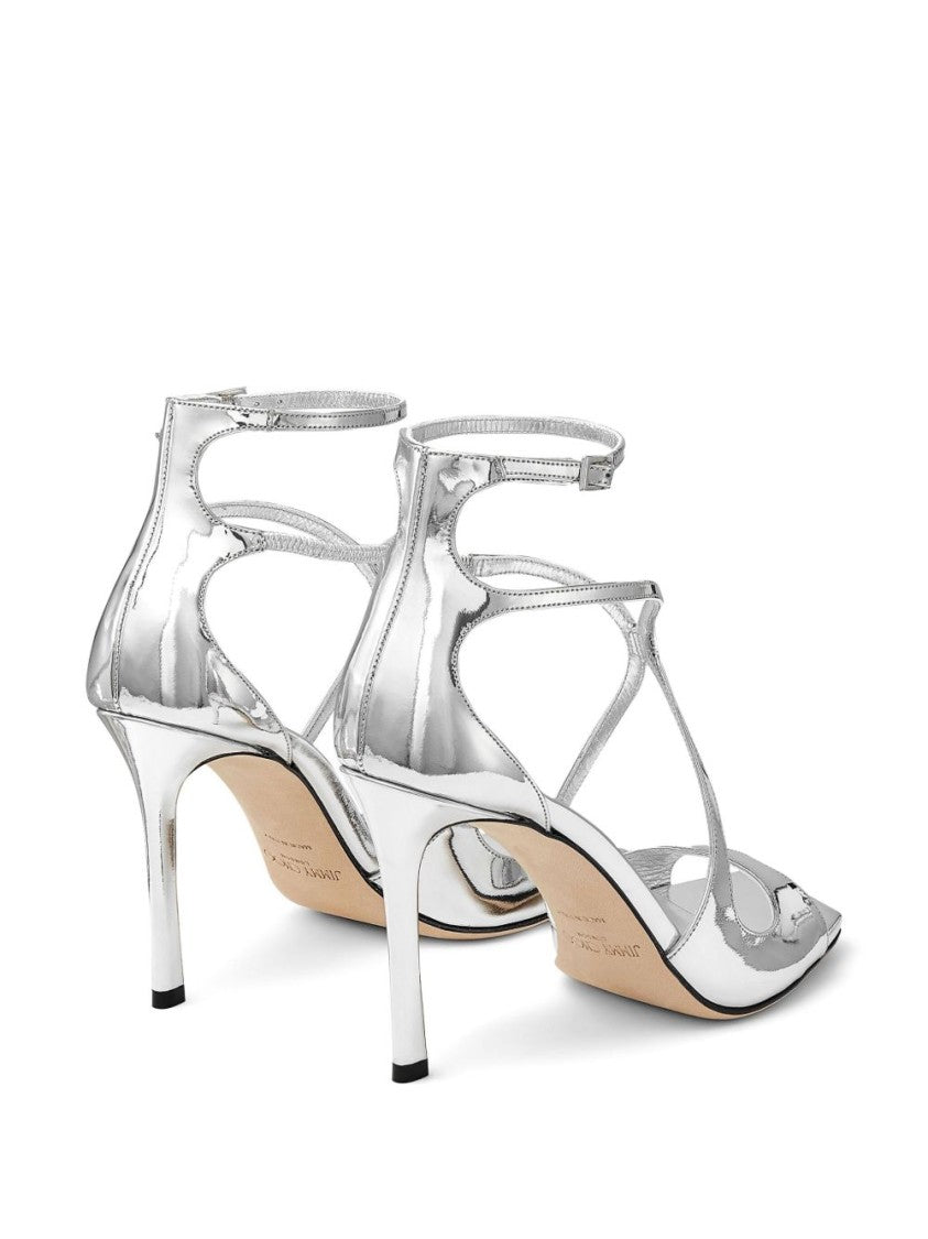 Jimmy Choo Square Open Toe Strappy Sandals With Multi-Way Design