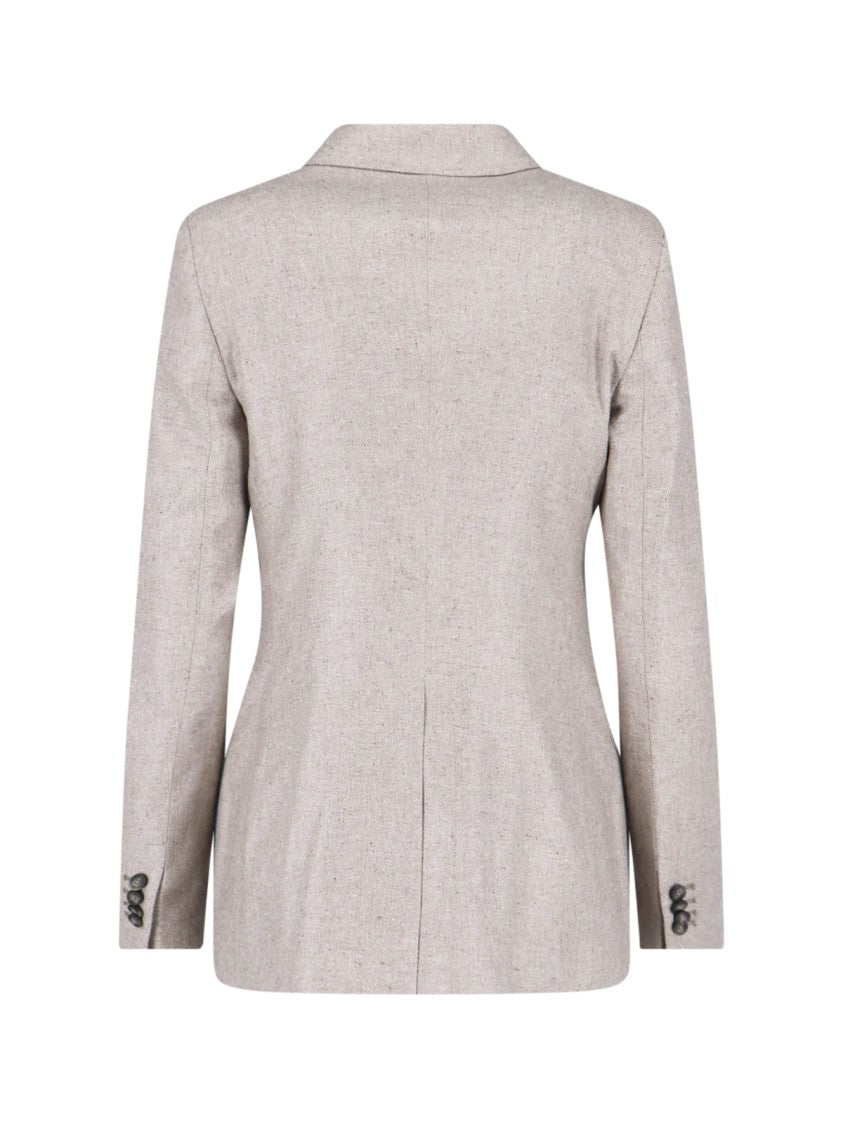Tagliatore “Parigi” Double-Breasted Blazer – Beige