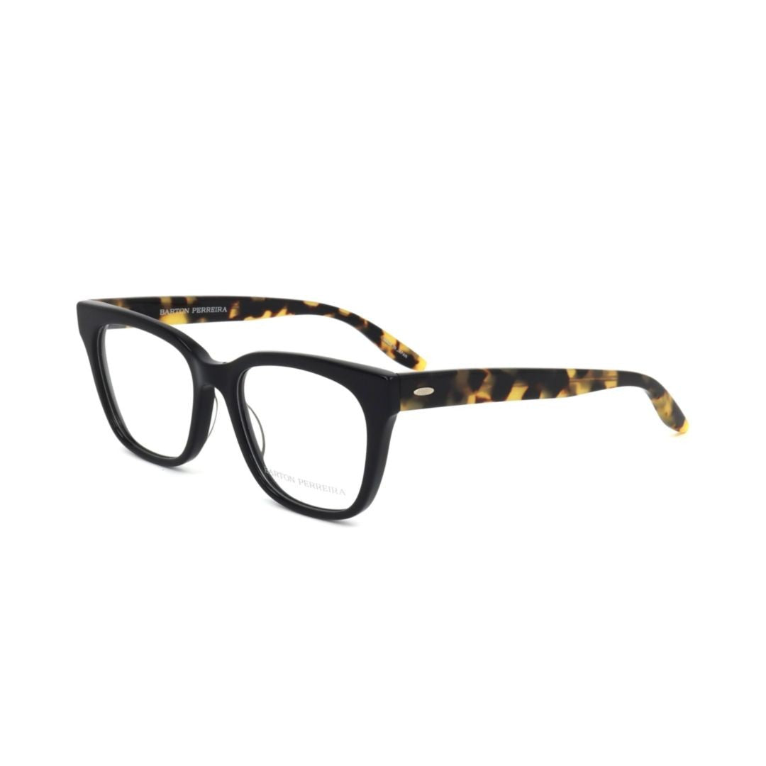 Barton Perreira Bp5088 510Gz Bold Rectangular Frame Eyeglasses With Tortoiseshell Temples