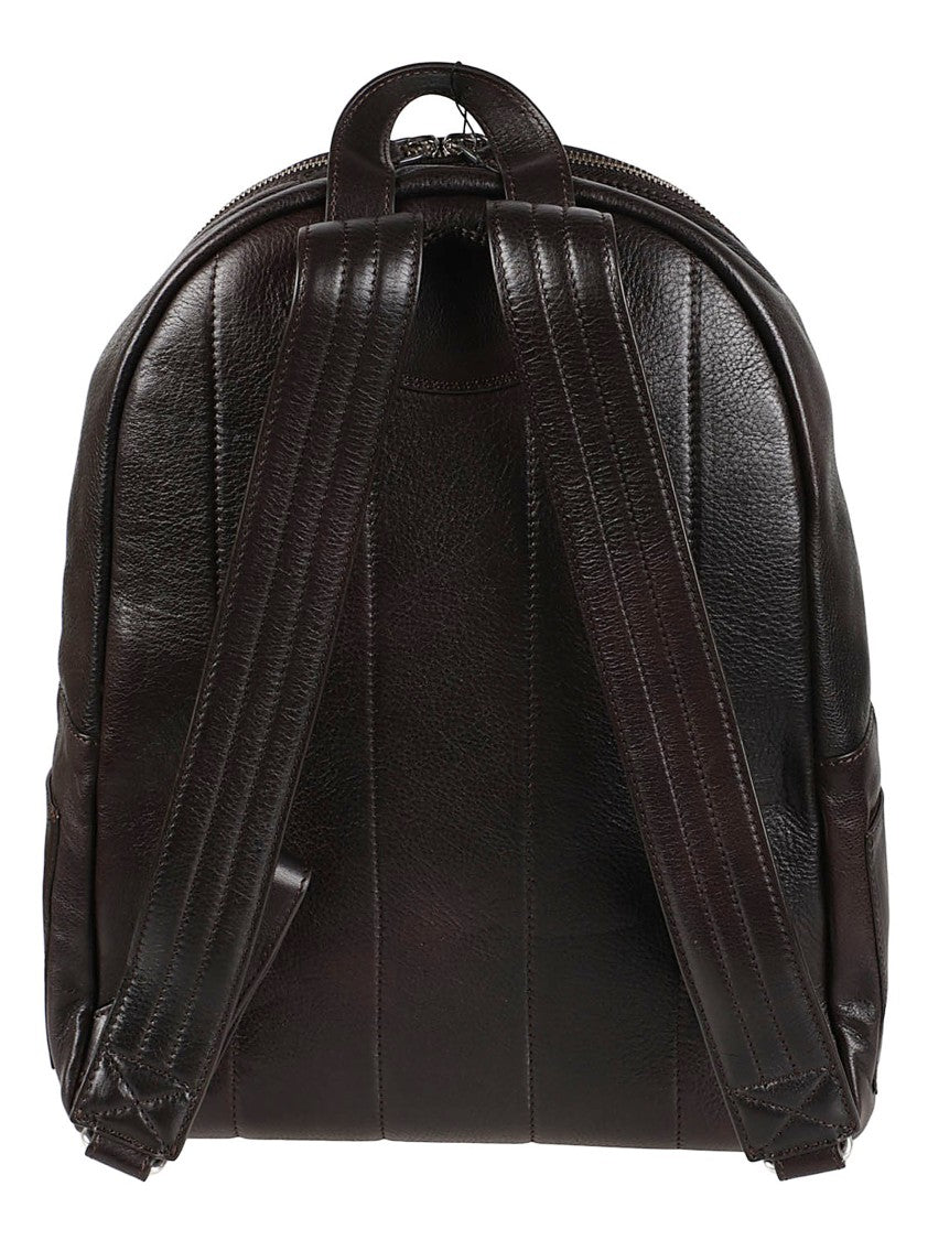 Orciani Lagoon Calf Leather Padded Strap Backpack