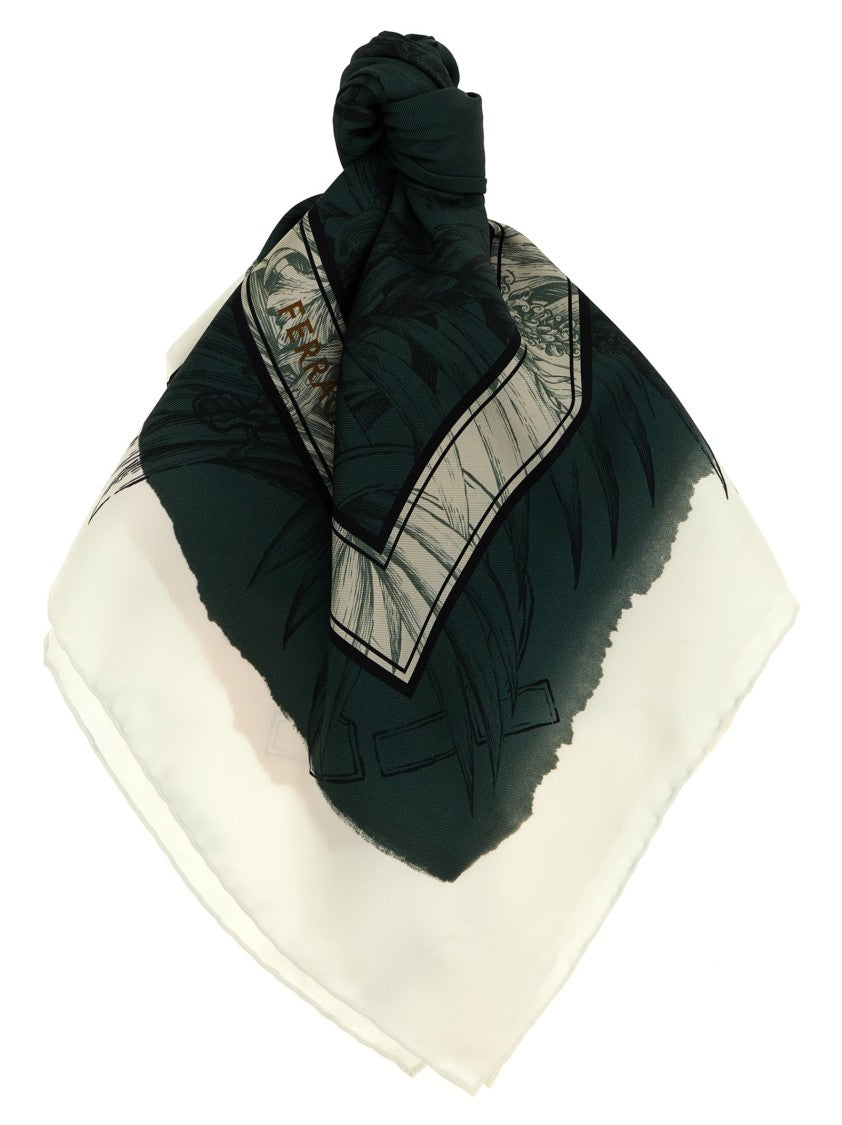 Ferragamo 'Gravure' Print Scarf