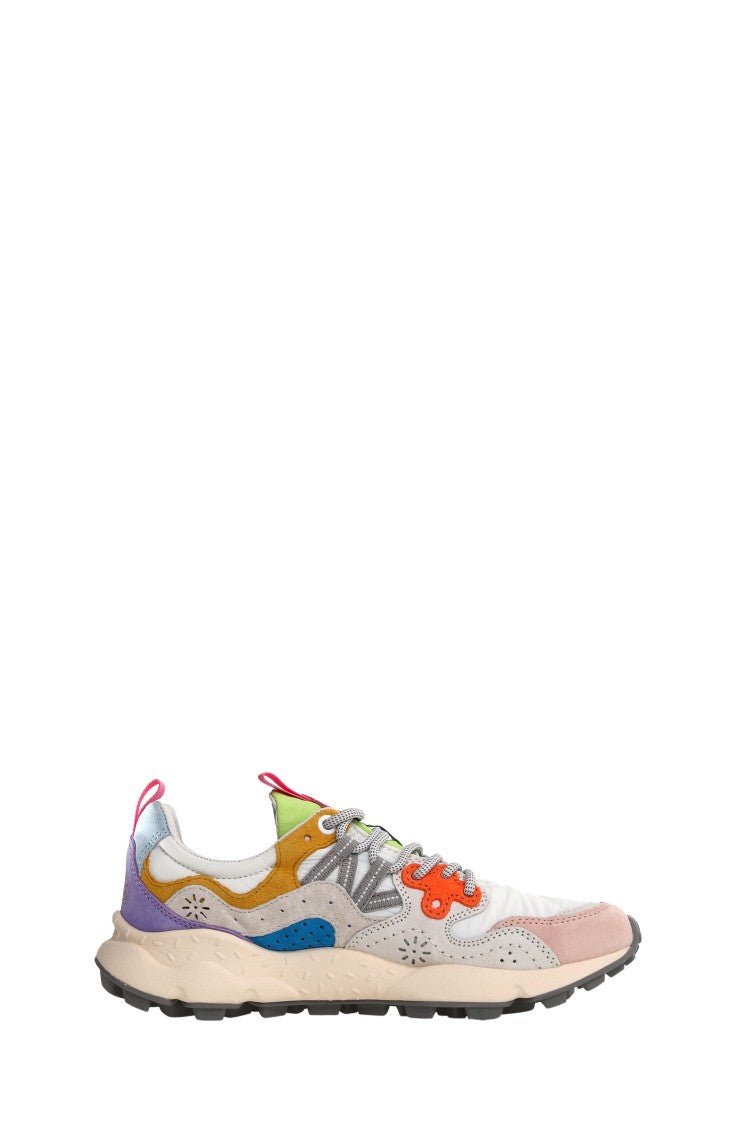 Flower Mountain Multicolored Suede And Technical Fabric Sneakers