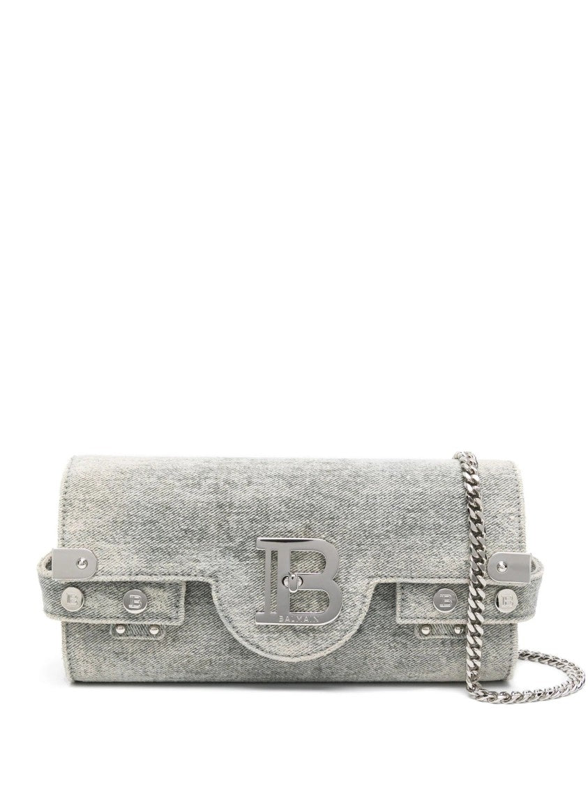 Balmain B-Buzz Denim Shoulder Bag