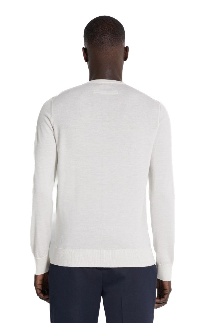 Zegna Cashseta Light Cashmere-Silk Crewneck Sweater