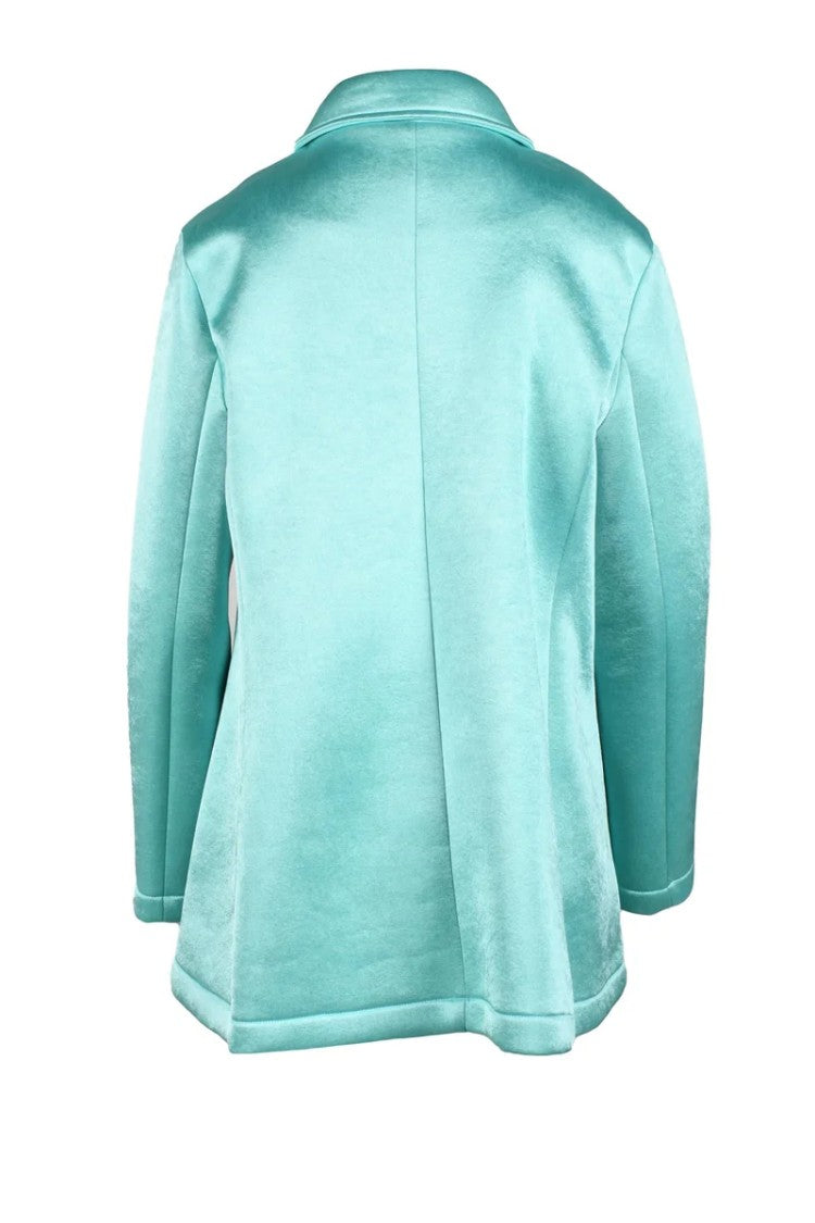 Motel Aqua Textured Polyester Jacket