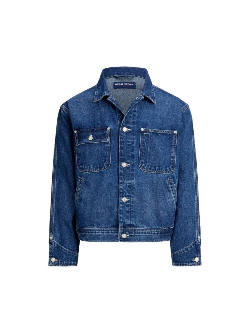 Polo Ralph Lauren Denim Jacket With Front Metal Button Placket