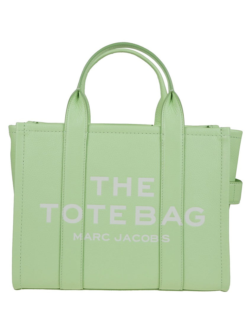 Marc Jacobs Compact Grainy Leather Tote With Engraved Logo