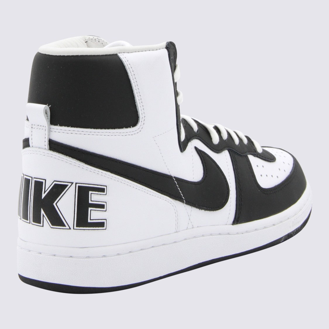 Comme Des Garçons X Nike High-Top Sneakers With Classic Black And White Design