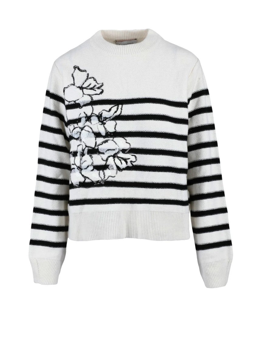 Ermanno Firenze Ermanno Firenze Sequin-Embellished Cropped Sweater