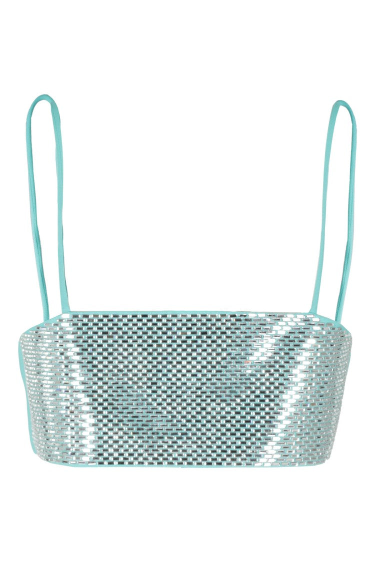 Giuseppe Di Morabito Cady Envers Satin Blue Zircon Top