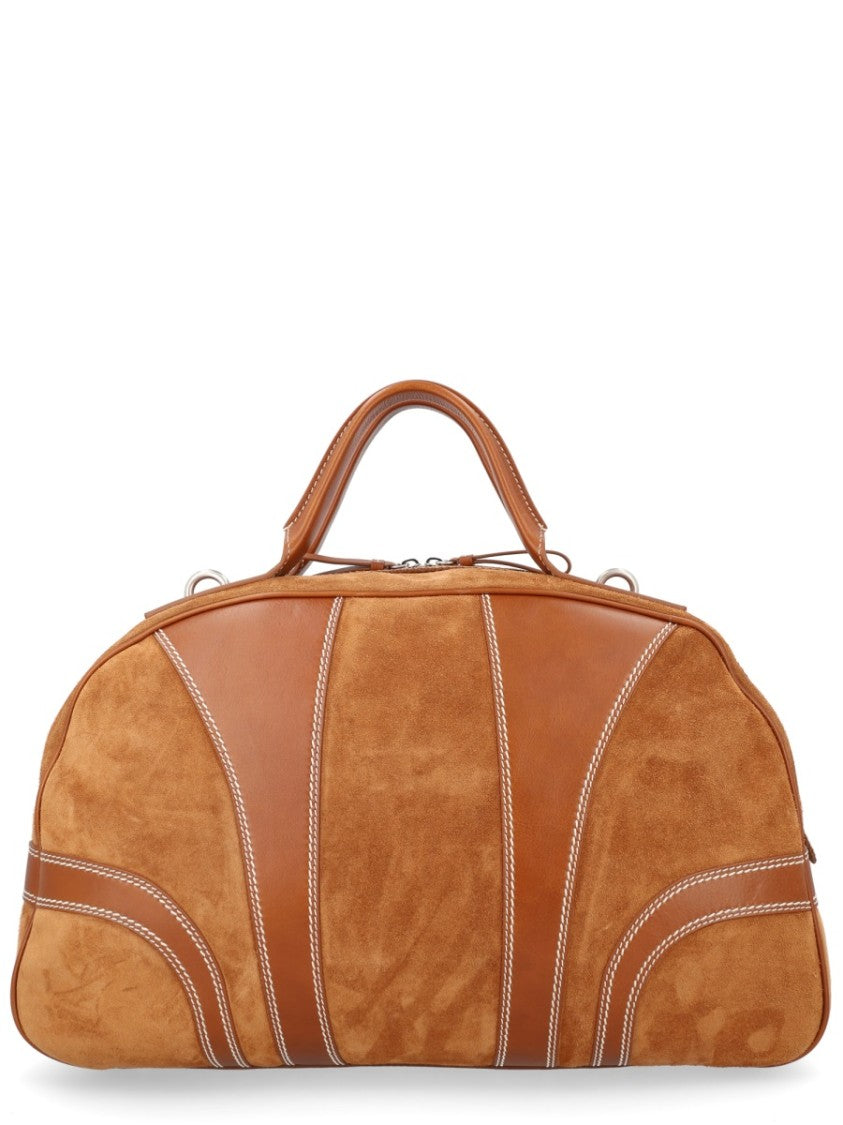 Dries Van Noten Suede Leather Duffle Bag