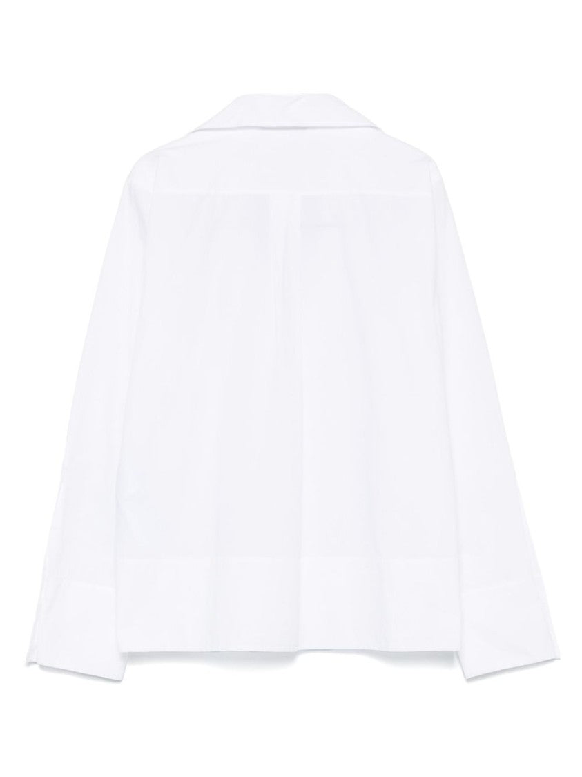 Seventy Classic V-Neck White Shirt With Buttoned Cuffs