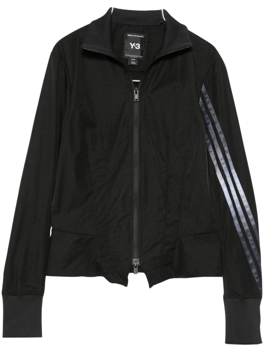Y-3 W Grd 3S Nylon Reflective Stripe Zip Sweater
