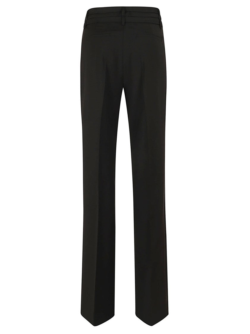 Max Mara Flared Tailored Trousers With Double-Wrap Fabric Belt