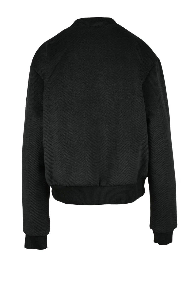 D. Rodriguez Black Polyester Women Bomber Jacket