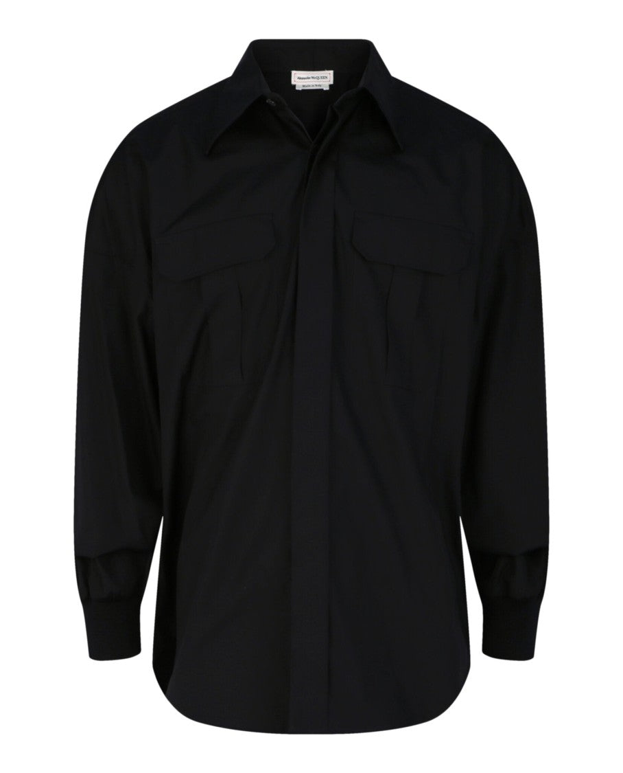 Alexander Mcqueen Drop Shoulder Military Shirt