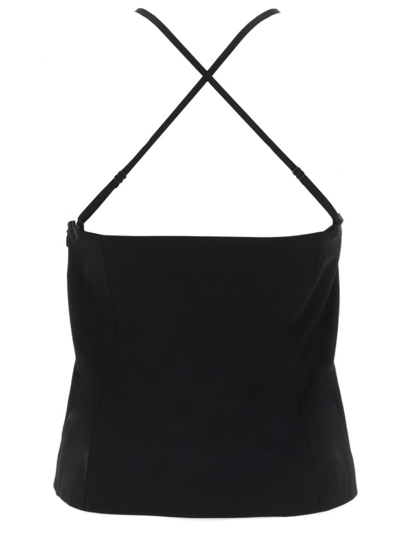 Diesel Neutrals D-Elma Fitted Crisscross Back Tank Top
