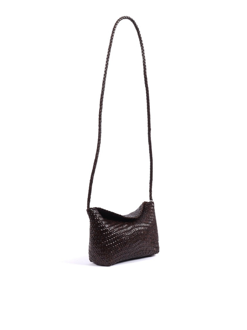 Dragon Diffusion Corsina Diagonal Weave Flap Calfskin Leather Shoulder Bag