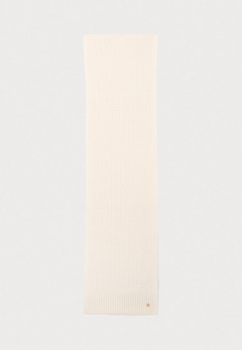 Lauren Ralph Lauren Cream Knitted Scarf And Beanie Set