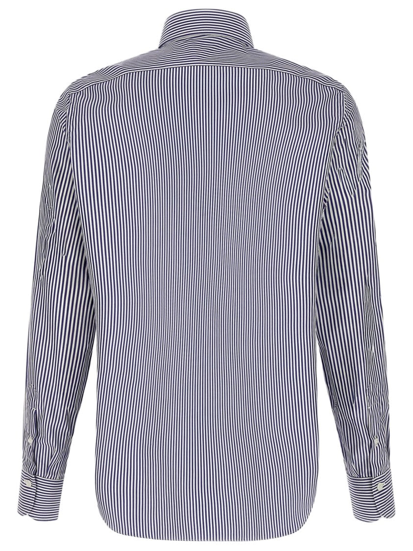 Finamore Vertical Striped Cotton Shirt