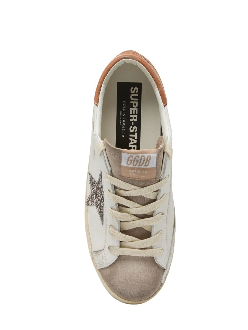 Golden Goose White Leather Super Star Sneakers