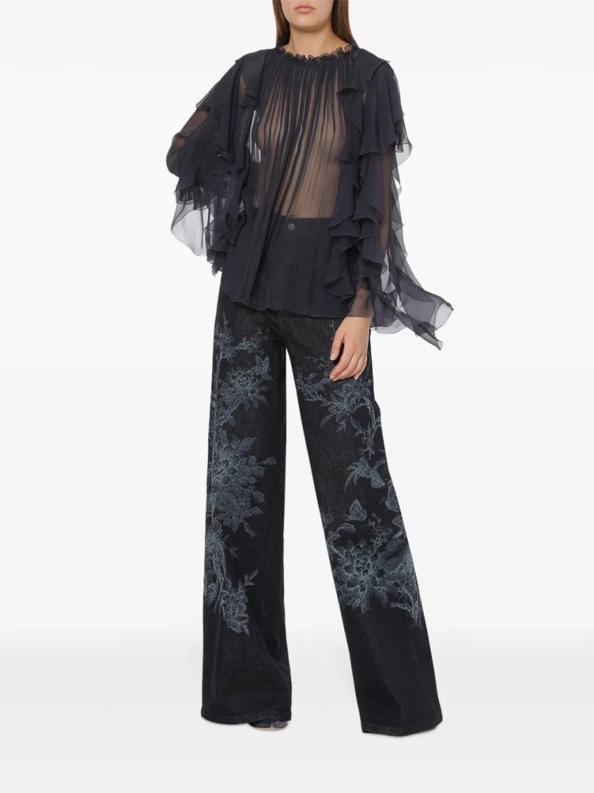 Alberta Ferretti White Tailored Fit Structured Shirt