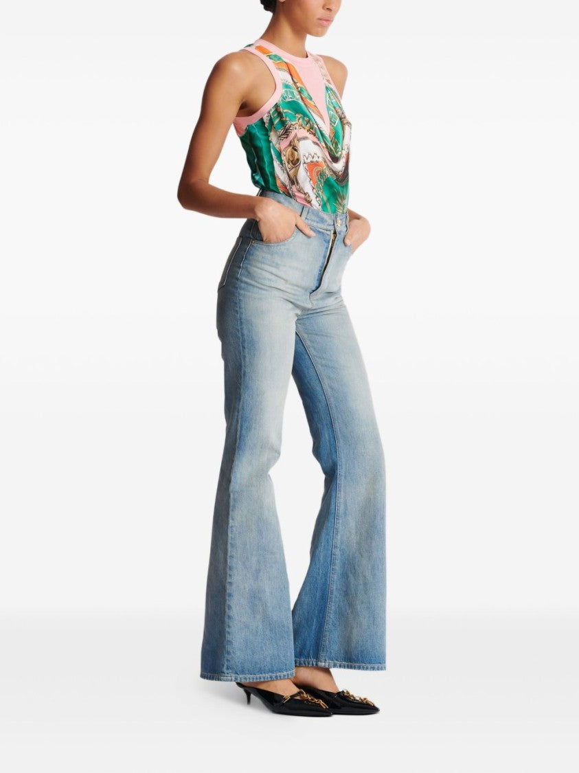 Balmain Light Blue Stonewashed Denim Jeans