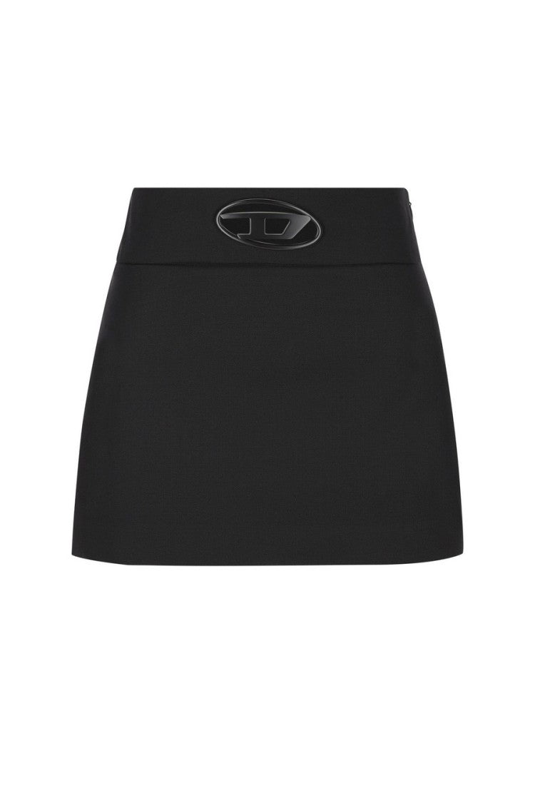 Diesel Multicolor Wool-Blend Tailored Silhouette Skirt