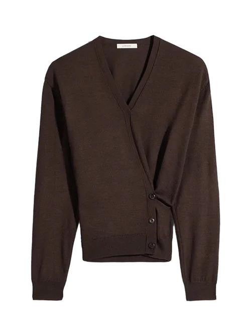 Lemaire Twisted V Neck Jumper With Wrap-Style Front
