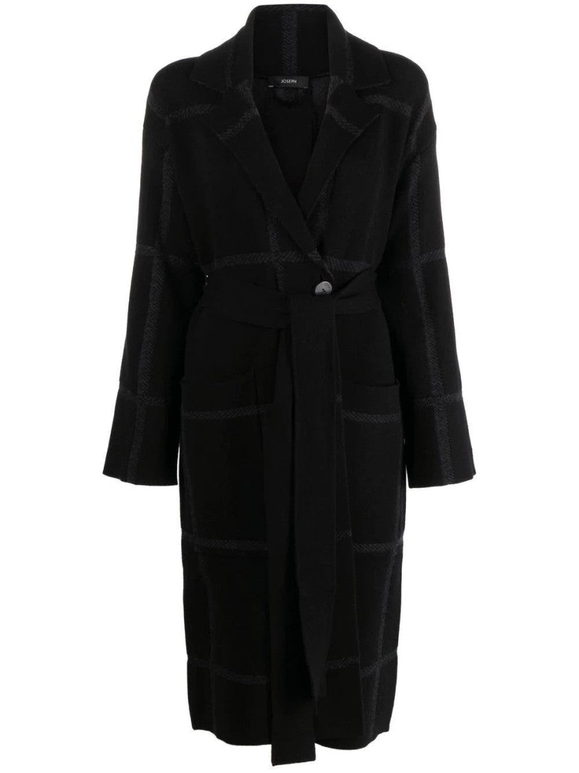 Joseph A-Check Knit Coat