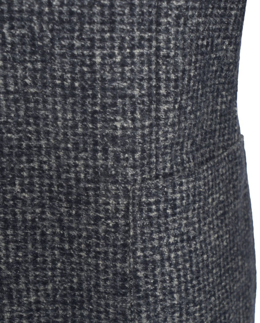 Bob Textured Grey Blazer With Decorative Pocket Square