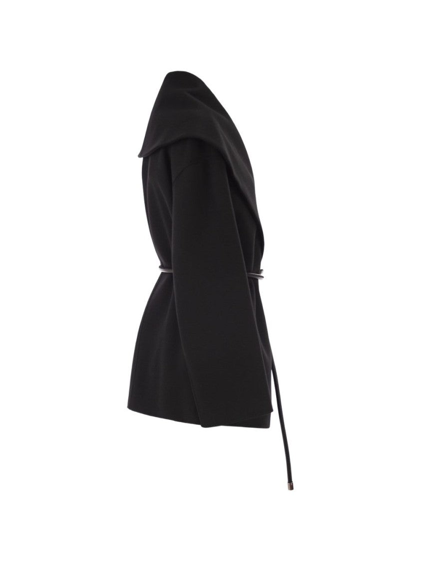 Sportmax Black Tailored Oversized Wrap Jacket