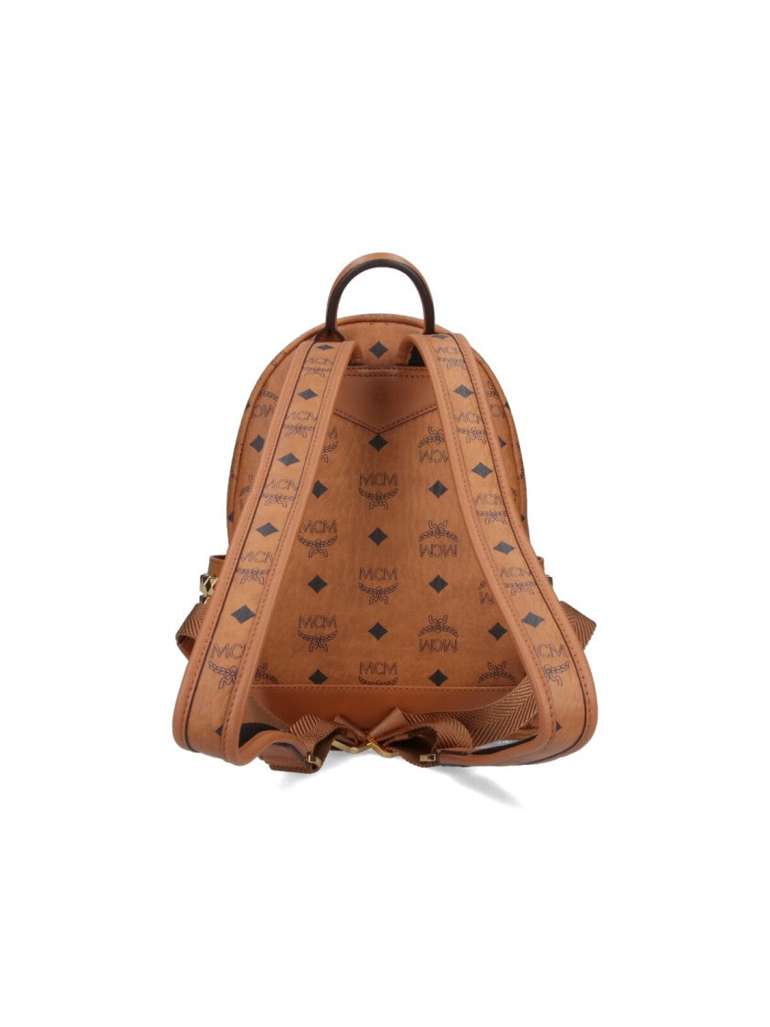 Mcm Brown Stark Mini Visetos Backpack