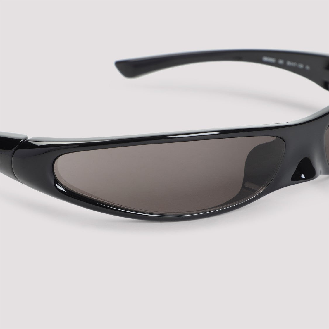 Balenciaga Wraparound Black Acetate Sunglasses With Tinted Lenses