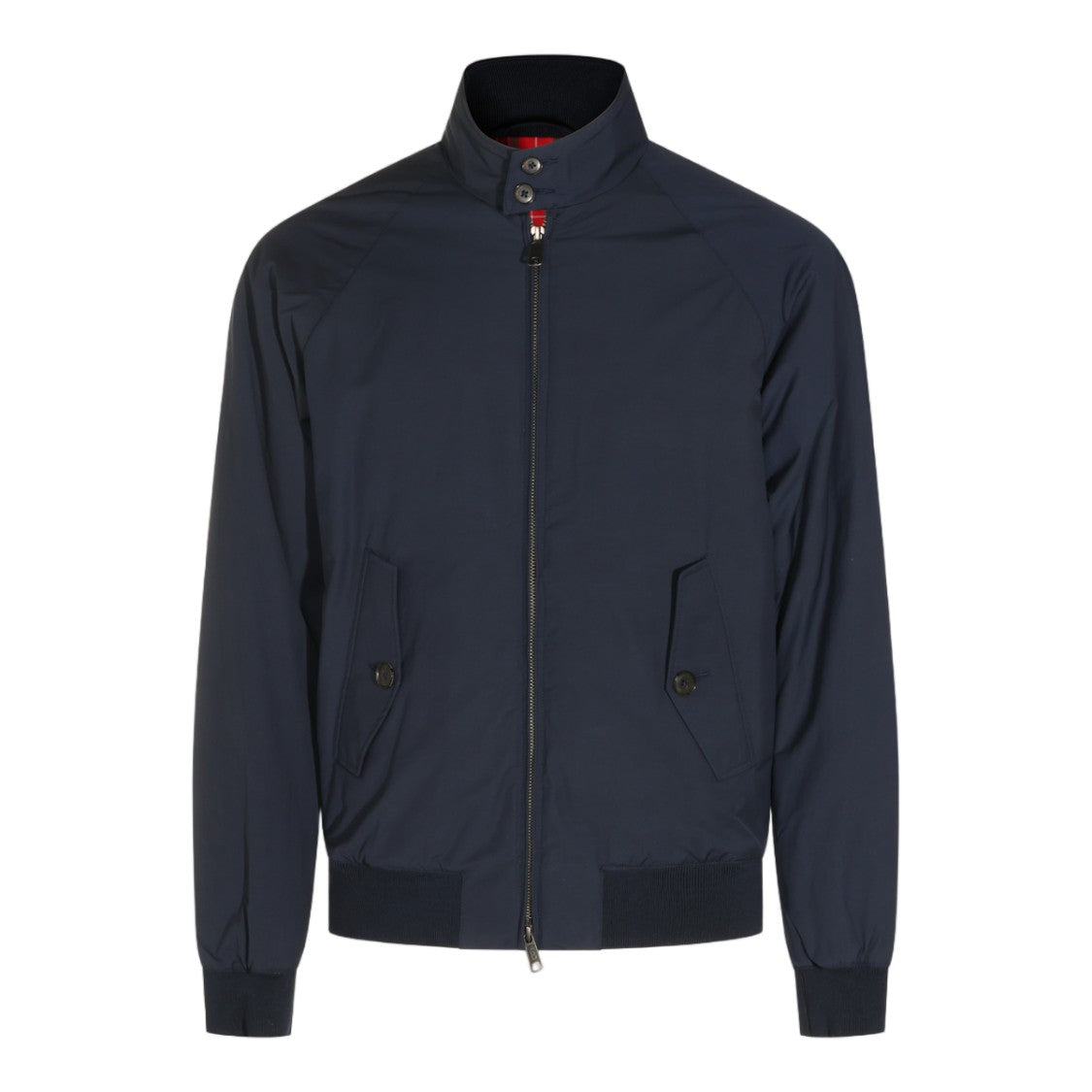 Baracuta Minimalist Design Jacket With High Collar And Button Closure