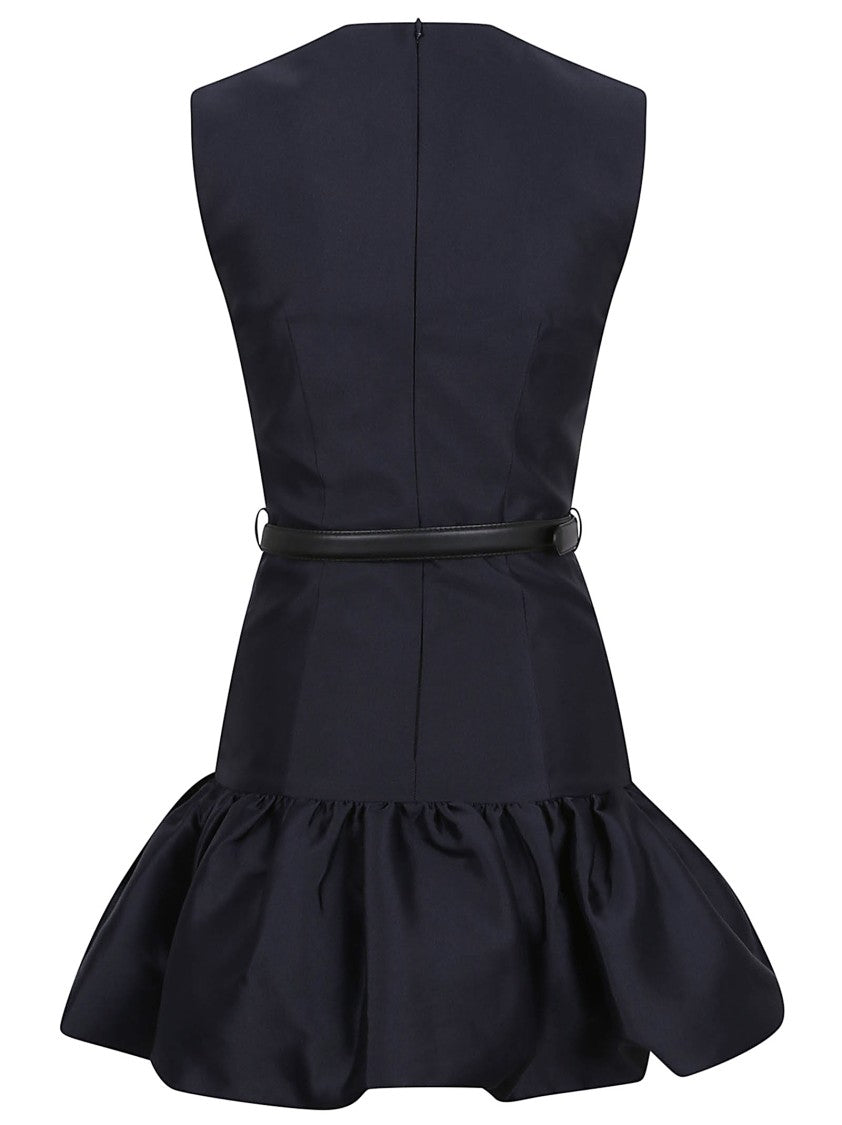 Self-Portrait Navy Taffeta Mini Dress