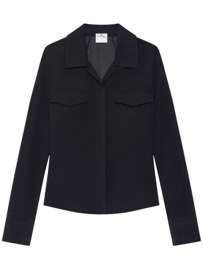 Courrèges Long-Sleeved Black Top