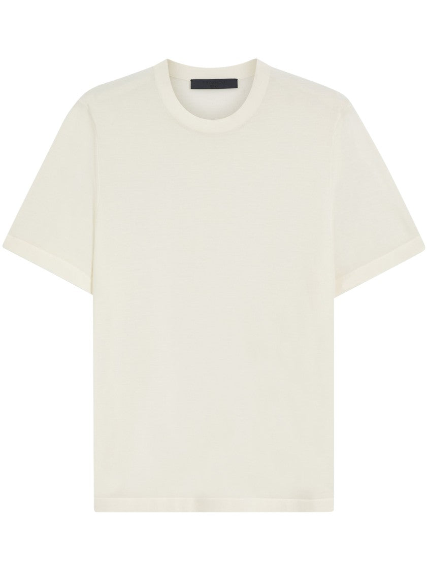 Boss Short-Sleeved Knit Top With Crew Neckline