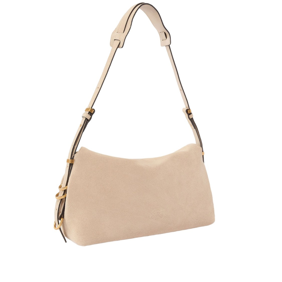 Pinko Beige Suede Leather Handbag