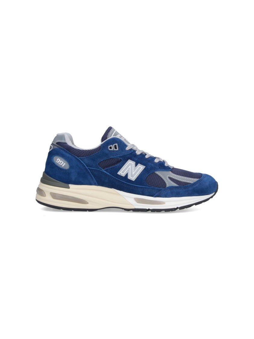 New Balance Blue Suede Mesh Low-Top Sneakers